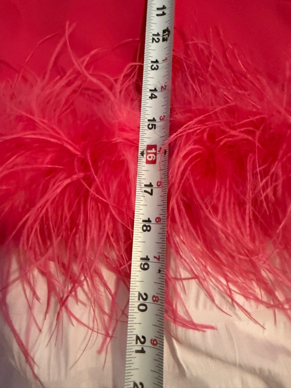 La’Ros Pink Feather Trim Crop Top NWT size large - Picture 7 of 9
